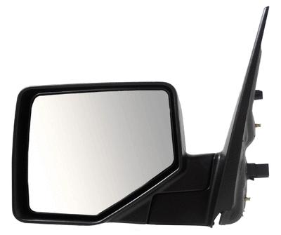 Power heated side view door mirror black assembly w/puddle lamp driver left lh