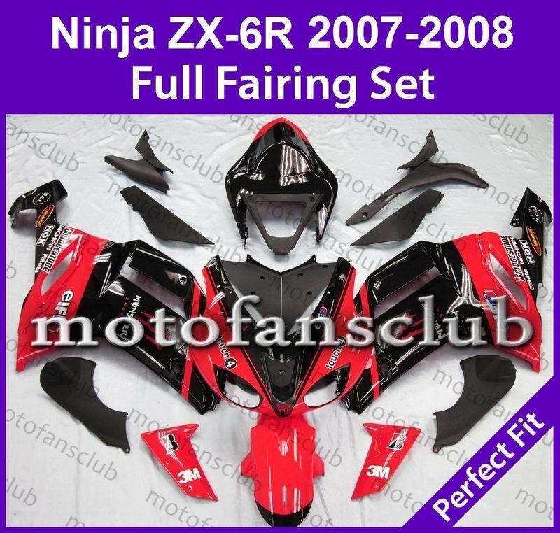 Fit kawasaki 07 08 zx6r zx 6r ninja 2007 2008 fairing bodywork plastics #15 c