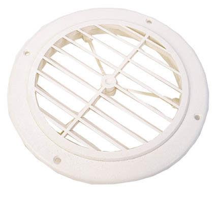 Jr products register, round, 5", non-dampered, polar white grill2-a