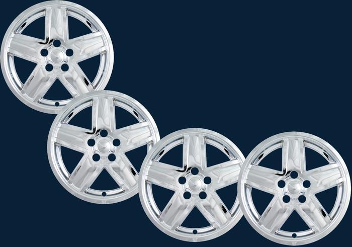 '07 08 09 10 jeep patriot 17" chrome impostor wheel skins new set/4 imp-341x