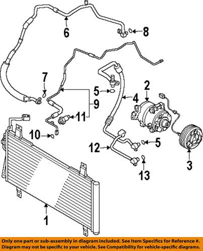 Mazda oem gn3g61461 a/c refrigerant discharge hose/a/c hose