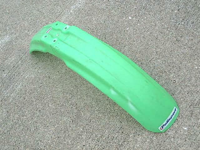 1999 kawasaki kx125 polisport neon green front fender kx 125 250 500 1993-2002