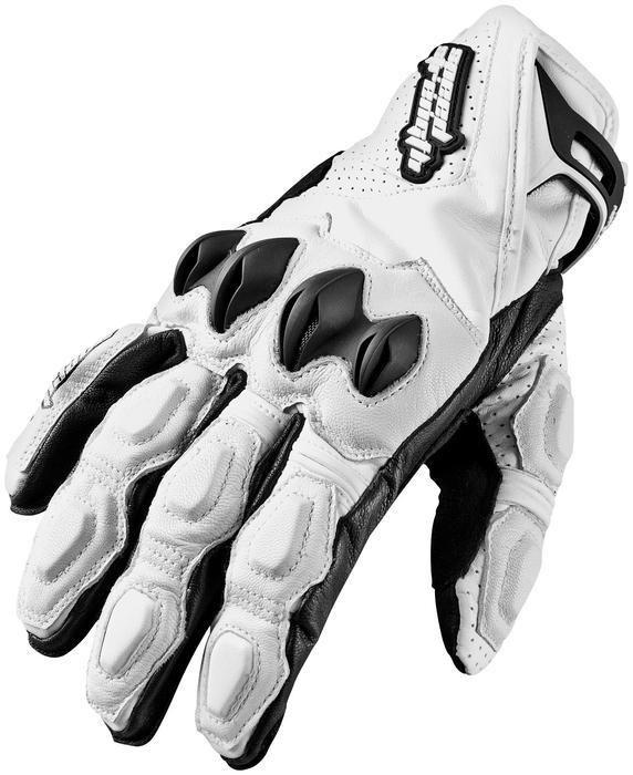 Speed and strength seven sins leather motorcycle gloves white sm/small