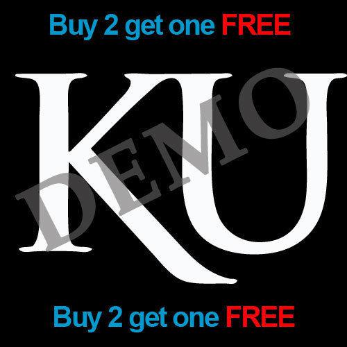 Ku university of kansas - vinyl window sticker decal jayhawks