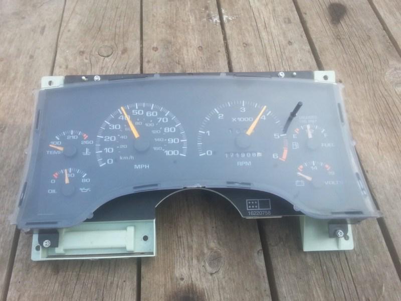 1997 s10 s15 gmc jimmy 2dr 4x4 4.3l speedometer gauge cluster 16206745 170k