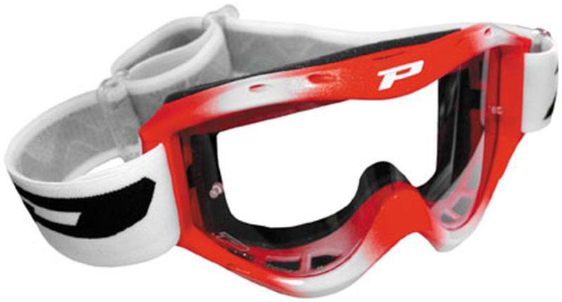 New progrip 2010 3400 duo color goggle adult goggles, red/white, one size