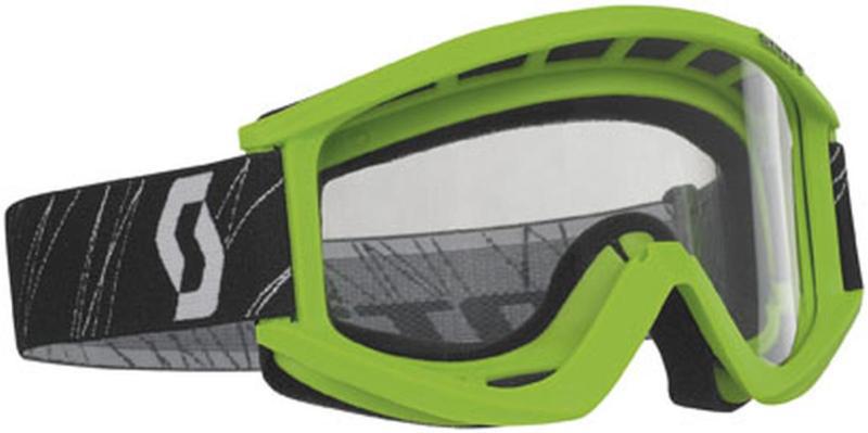 New scott recoil xi w/ clear standard lens adult goggles, green, one size
