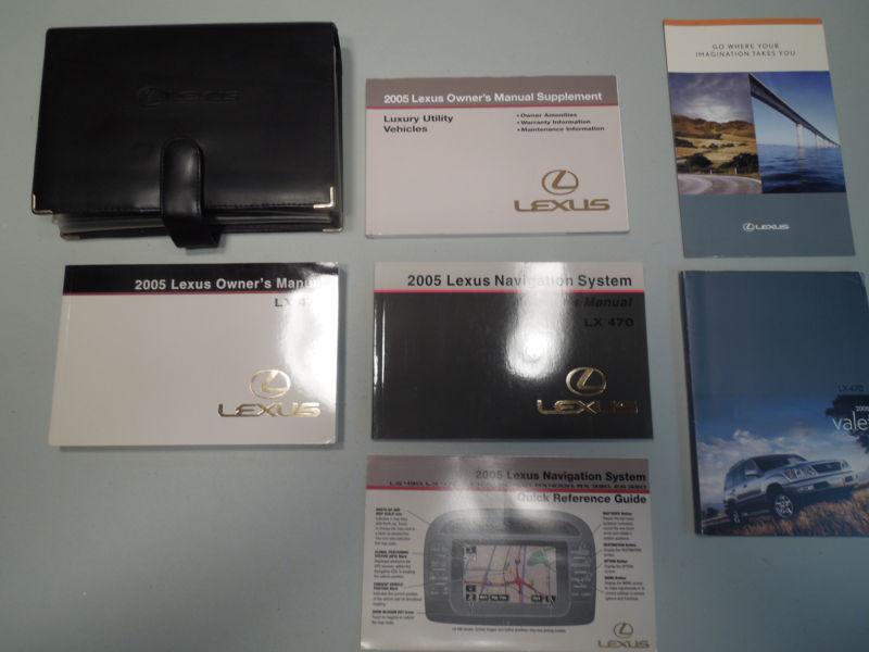 2005 lexus lx 470 owners manual set with navigation and case excellent