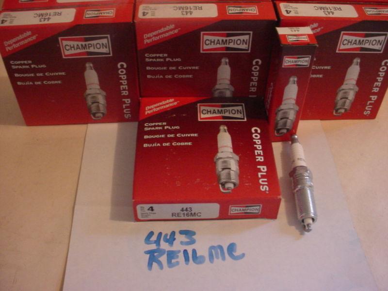 Re16mc champion premium spark plug(s) set of 4,new 443, re16mc, upc 037551151011