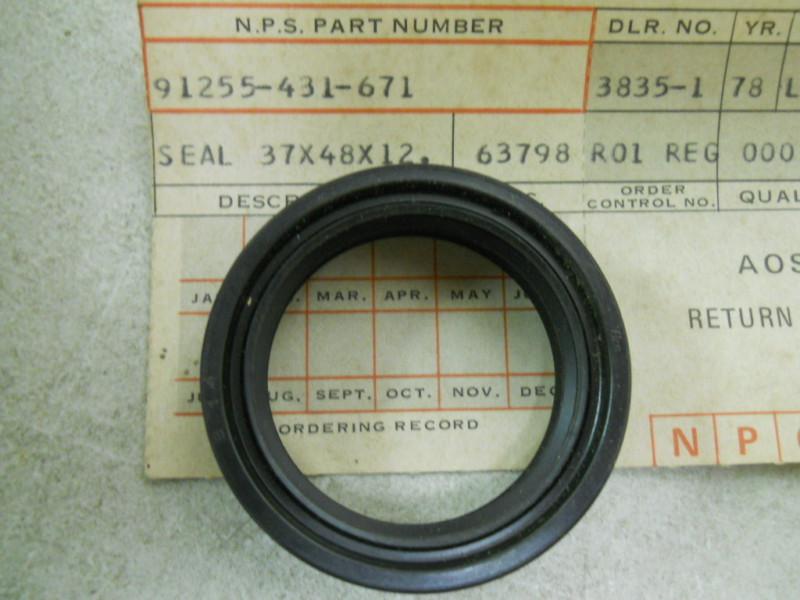 Honda nos gl1000, cr250, 1976-79, oil seal 37x48x12.5, # 91255-431-671   d1