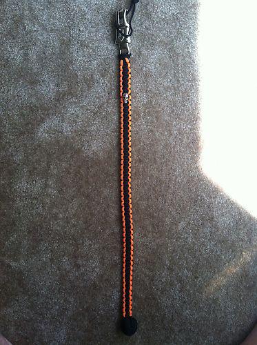 Black and orange  paracord get back whip monkey fist with 1" steel ball!!