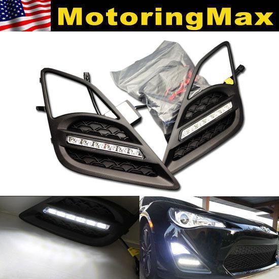 For 2013-up scion fr-s frs high power led drl daytime running lights lamp kit