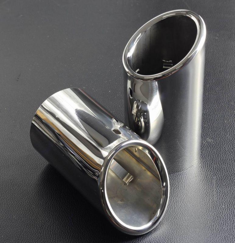 Pair outlet chrome exhaust muffler fit for vw scirocco