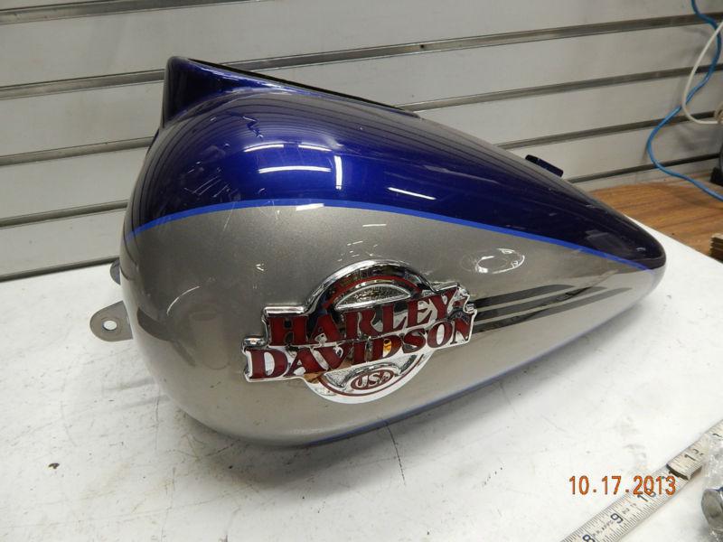 Gas tank harley touring classic ultra road glide 2007 cobalt blue pearl tan fl