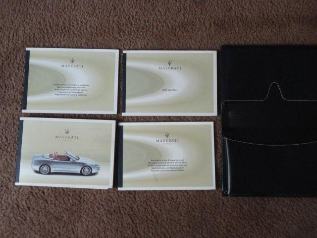 2002 maserati spyder cambiocorsa convertible owners manual set