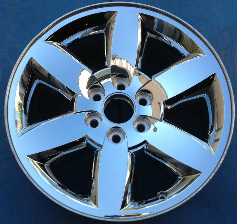 One 2009-2013 gmc yukon sierra denali 1500 pickup 20" oem chrome clad wheel rim