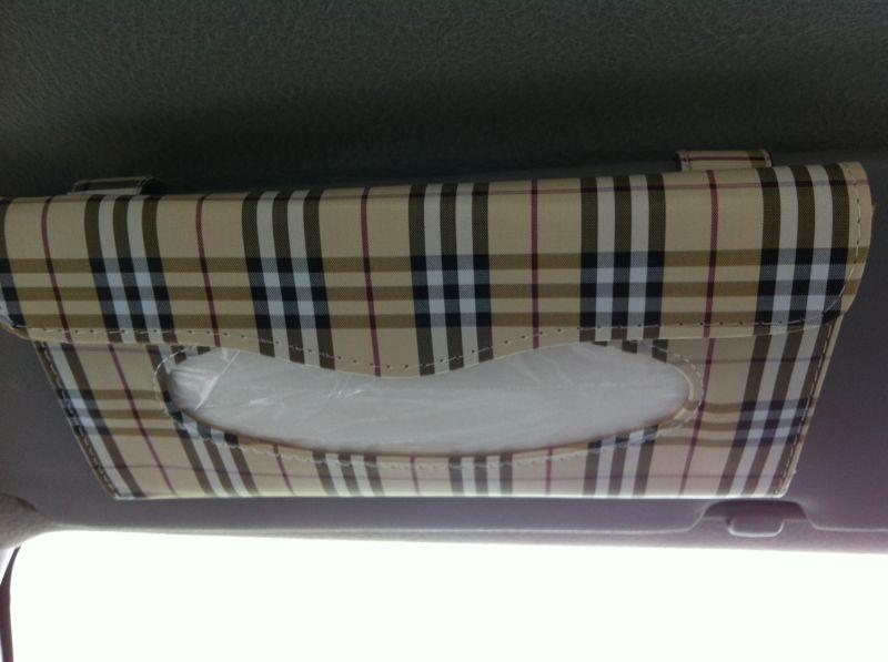 Auto tissue box holder on the visor - super cool!