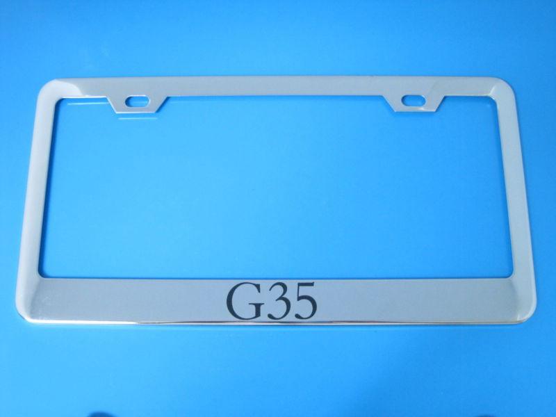 Infiniti g35" superior chrome license frame + screw caps