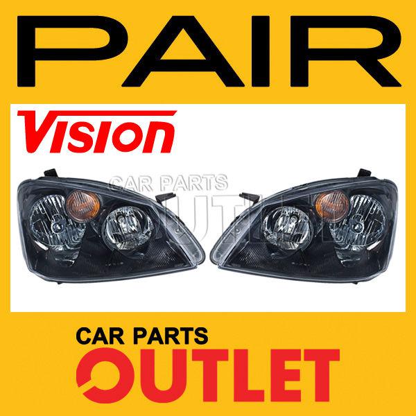 New 05 06 nissan altima head light halogen lamp w/o hid lh+rh pair assembly 2005