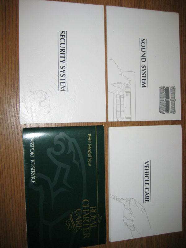 97' jaguar xj owners manuals with cover.