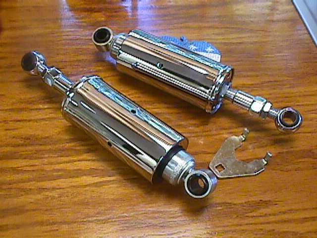 New!!! chrome softail adj shocks fits harley 89-99 