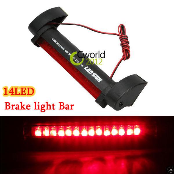 Dc 12v 14 led red third 3rd car auto rear stop brake tail light lamp pad new