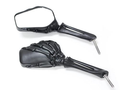 Custom motorcycle skeleton mirrors for harley davidson electra glide classic