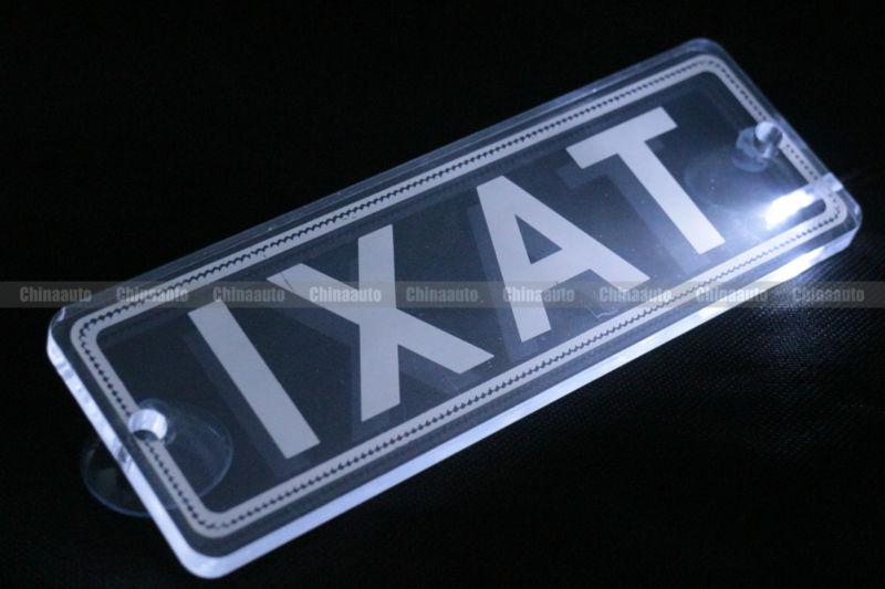 Transparent white led taxi top board sign sucker light cigarette lighter 12v