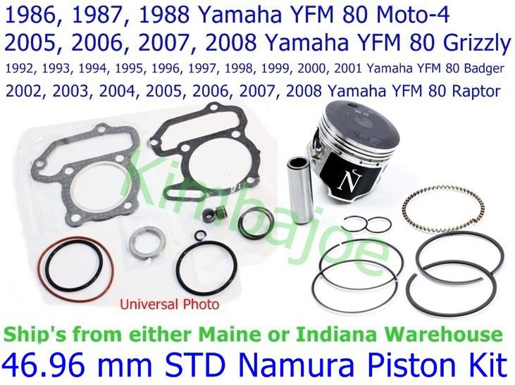 Yamaha yfm 80 raptor grizzly moto-4 badger 46.96 mm std top end piston kit