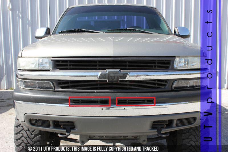 2000 - 2006 chevy tahoe & suburban bumper billet grille 2pc kit black 01 02 03 