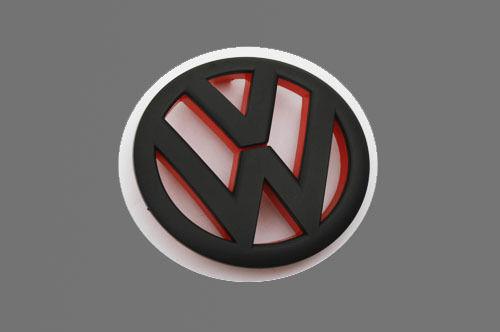 Vw jetta mk6 2.5 tdi gli 2.0t matte black red front grille emblem badge