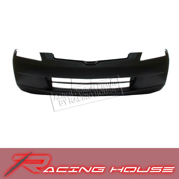 03-05 honda accord 4dr sedan dx/lx/ex/v6 primered black front bumper cover 04