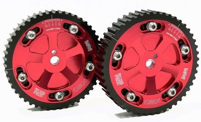 Obx adjustable cam sprocket (2pcs) eclipse evo 4g63 red