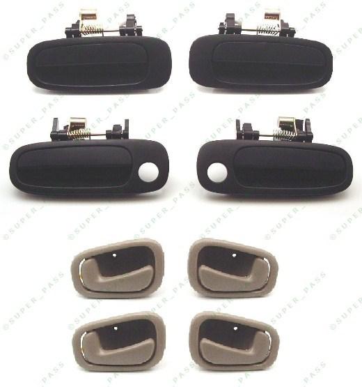 98 - 02  8 pcs = 4 outside + 4 inside tan door handles set  fits: toyota corolla