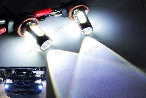 2 h11 high power cree led projector 16w fog light headlight h8 no error resistor