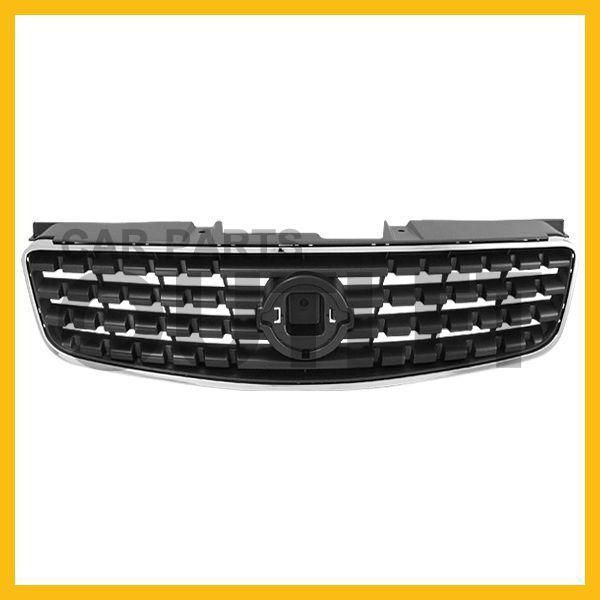 05 06 nissan altima s front grille chrome trim mldg dark grey cubes grid pattern