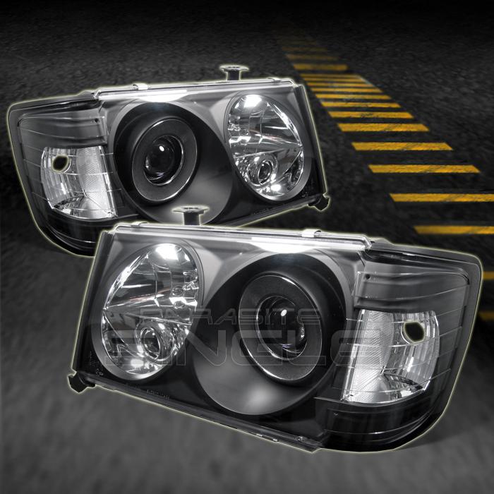 Black 86-93 benz w124 e-class projector headlights w/built in corner signal lamp