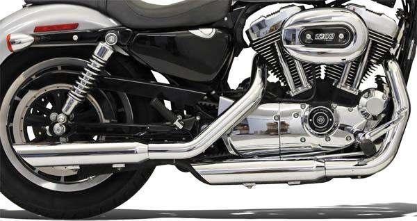 Bassani slash cut slip-on mufflers 3" chrome harley xl1200v 72 2012-2013