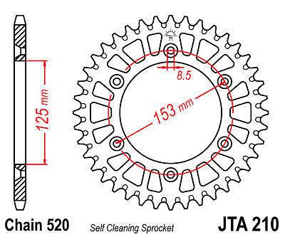 Jt sprocket rear 46t aluminum fits honda crf230 m-9,a 2009-2010