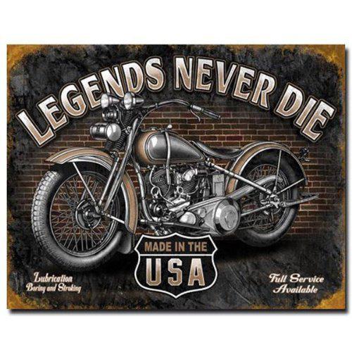 Legend never die sign indian motorcycle harley davidson parts scout chief 