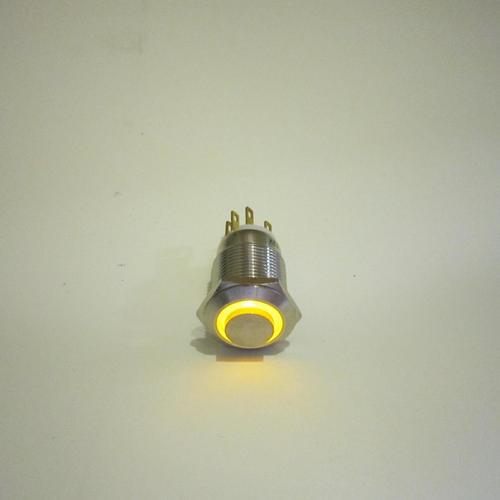 19mm momentary switch push billet buttons with led yellow ring 4 pack