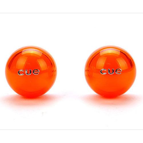Cute "cue"  double ball style car solid balm air freshener perfume bottle orange