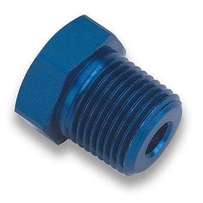 Earl's 993306erl fitting external hex head pipe plug 3/4" npt aluminum blue each