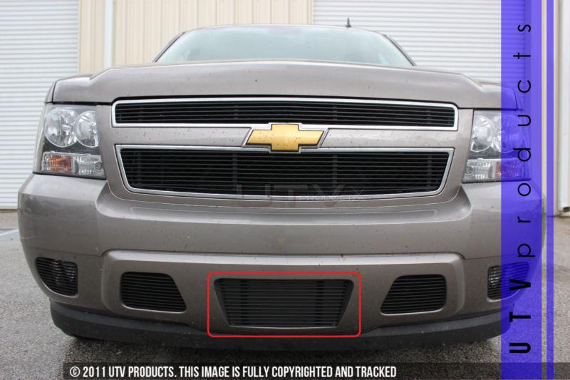 2007 - 2013 chevy tahoe 1pc center license plate black billet grille kit 