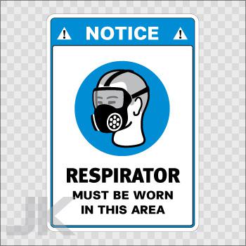 Decals sticker sign warning danger caution respirator protection 0500 zafag