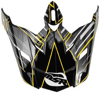 New msr helmet parts 011 assault youth, black/white/yellow, visor