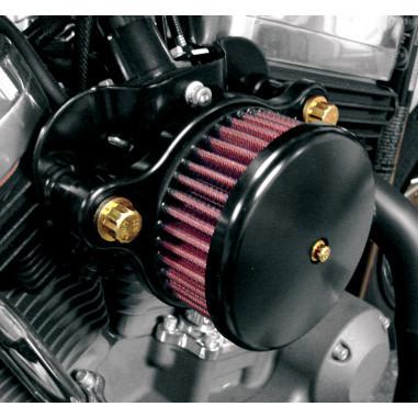 Joker machine smooth black hi-perform air cleaner for 1991-06 harley sportster