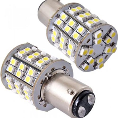 1pair 1157 s25 amber 60-smd led stop tail brake signal turn light bulb lamp t25