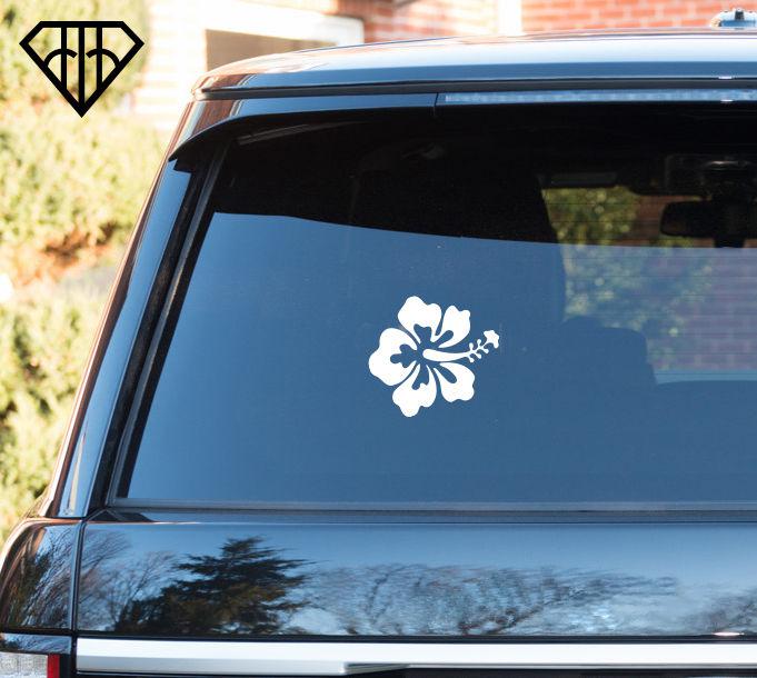 Hibiscus flower cute hawiian awesome car window nature sticker decal vinyl