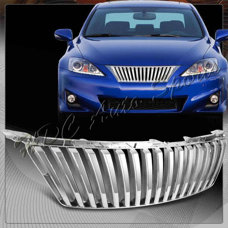 2006-2008 lexus is250/is350 chrome abs plastic vertical front hood bumper grille